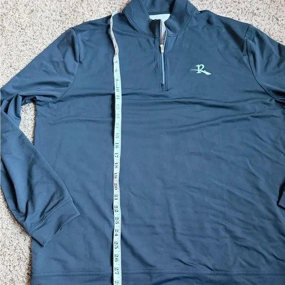 Johnnie-O Q-Zip Pullover Golf Shirt Sweatshirt Xl Black Quarter Zip - Picture 6 of 6